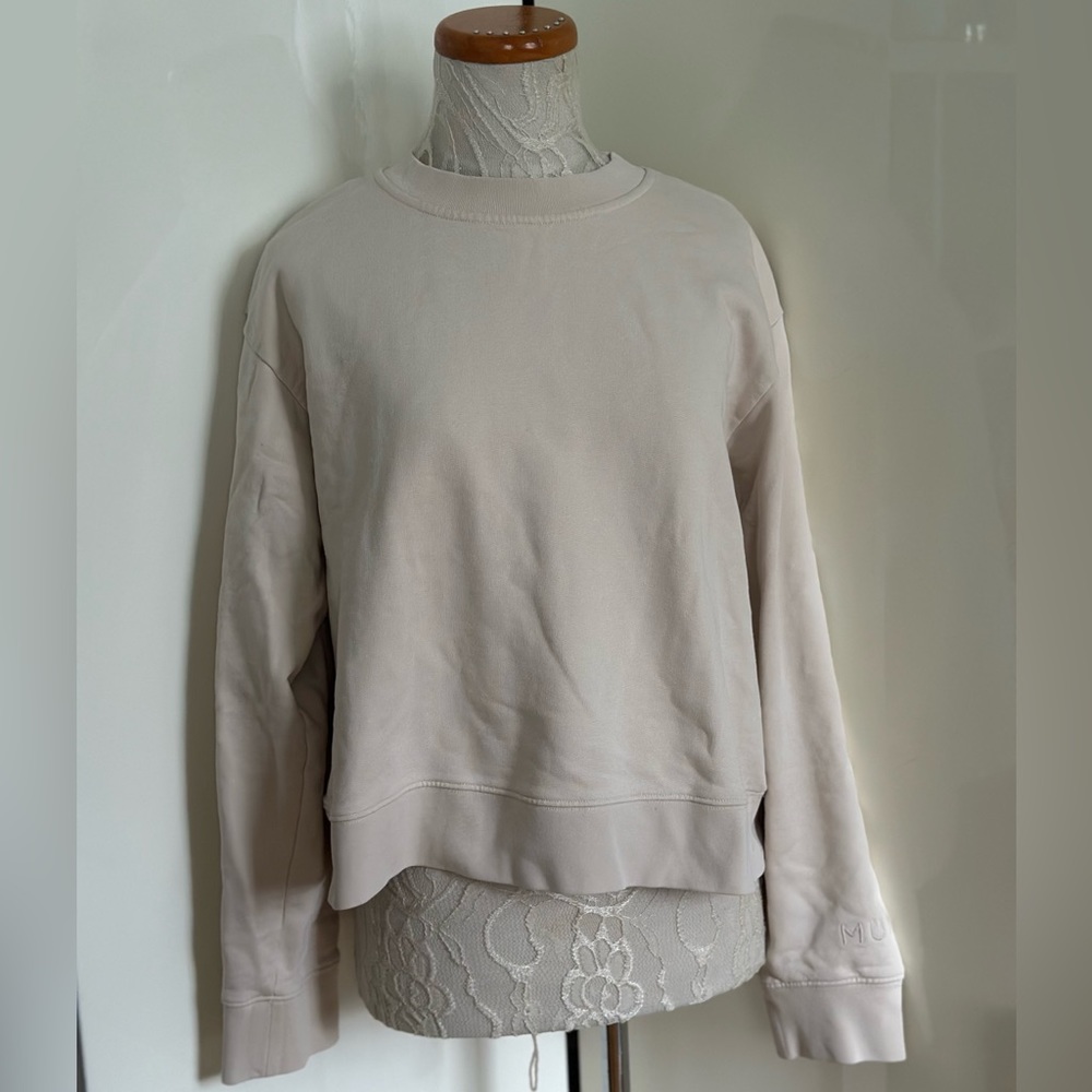 MUNTHE Cropped Cream Sweatshirt Sz 40